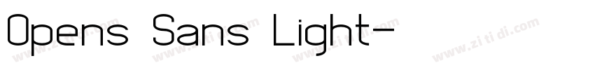Opens Sans Light字体转换 Opens Sans Light字体转换